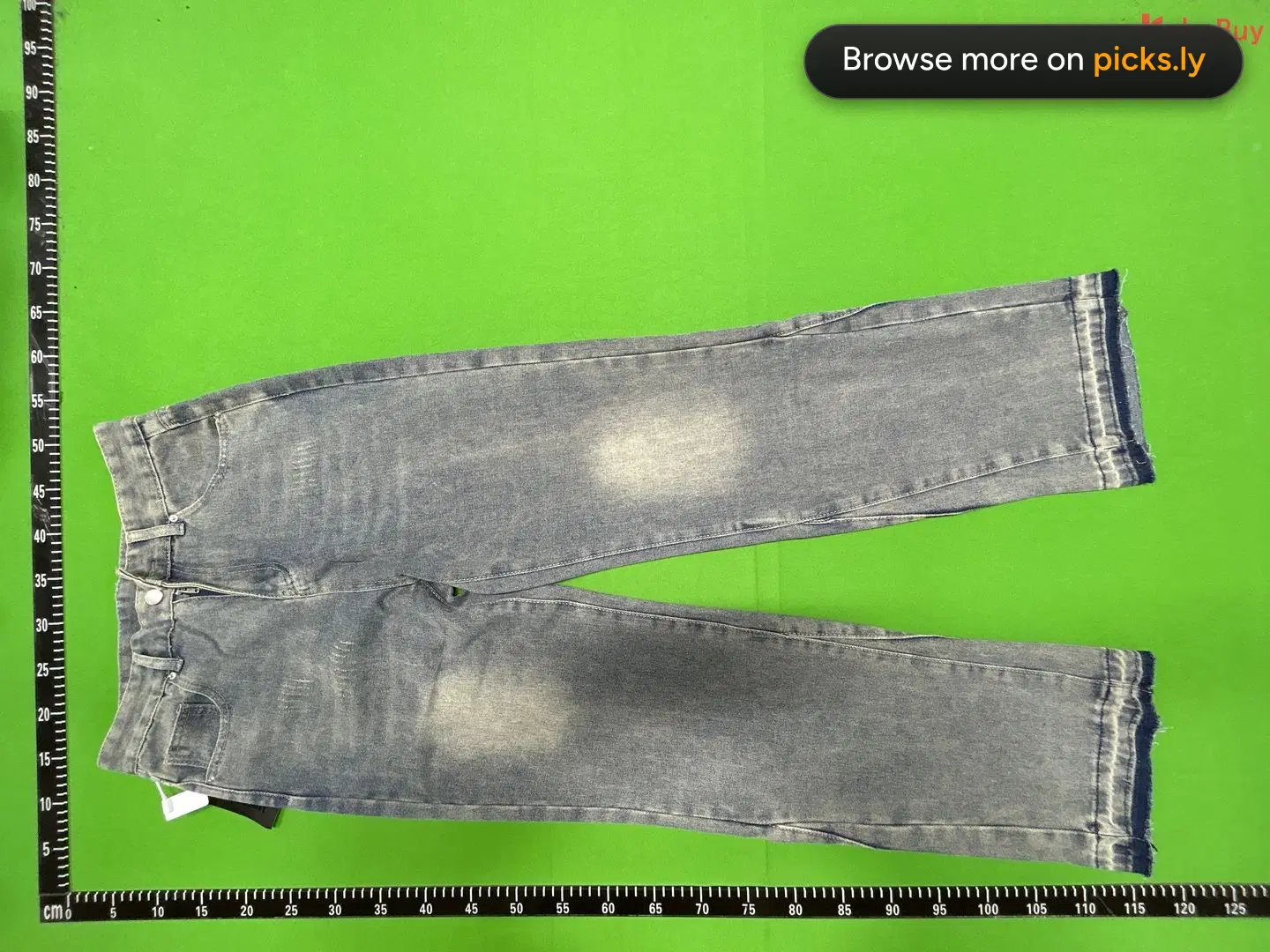 Cross border American retro washed distressed denim jeans for men and women, hip-hop casual street style loose and micro flared pants QC photo 4