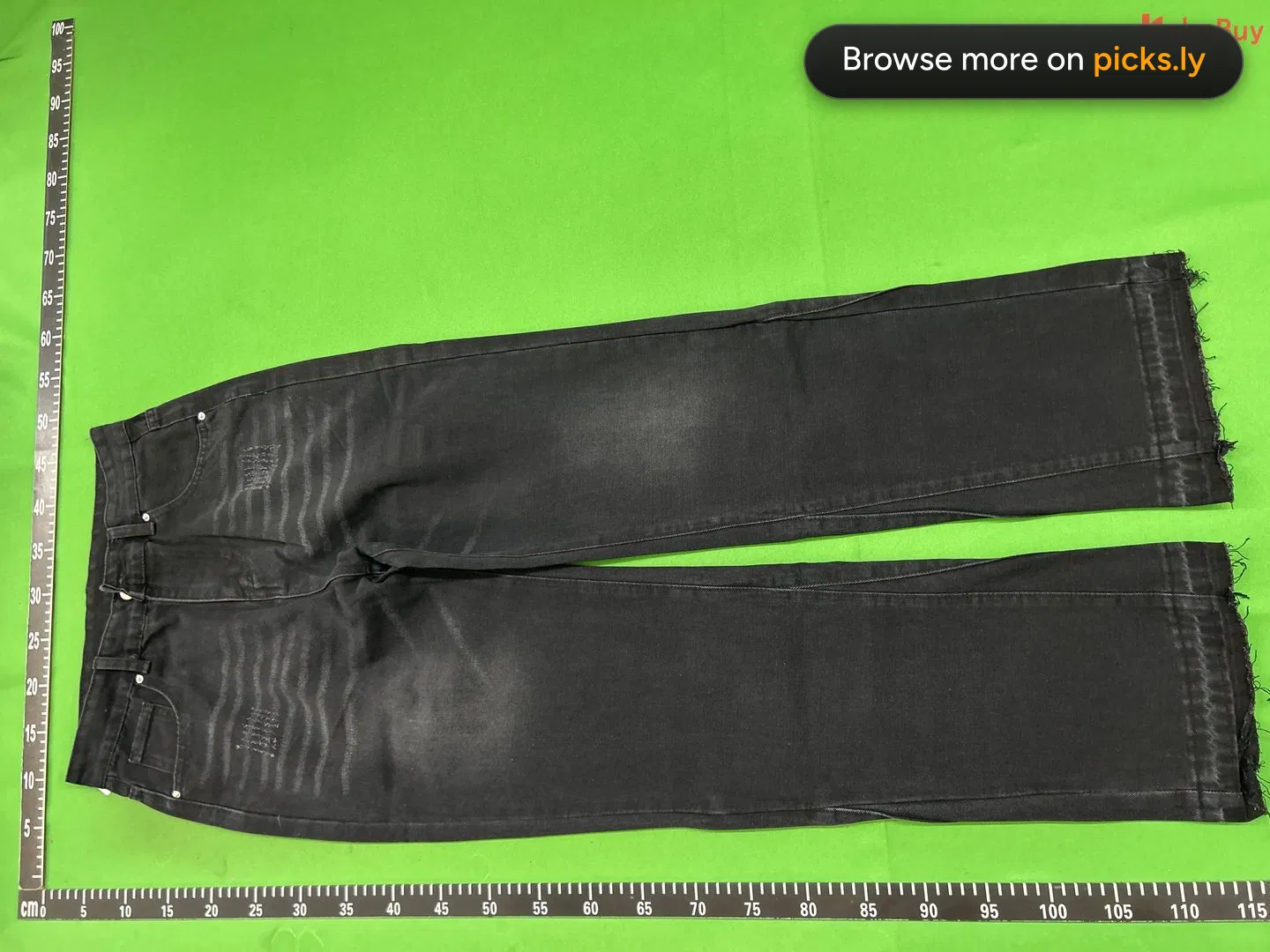 Cross border American retro washed distressed denim jeans for men and women, hip-hop casual street style loose and micro flared pants QC photo 2
