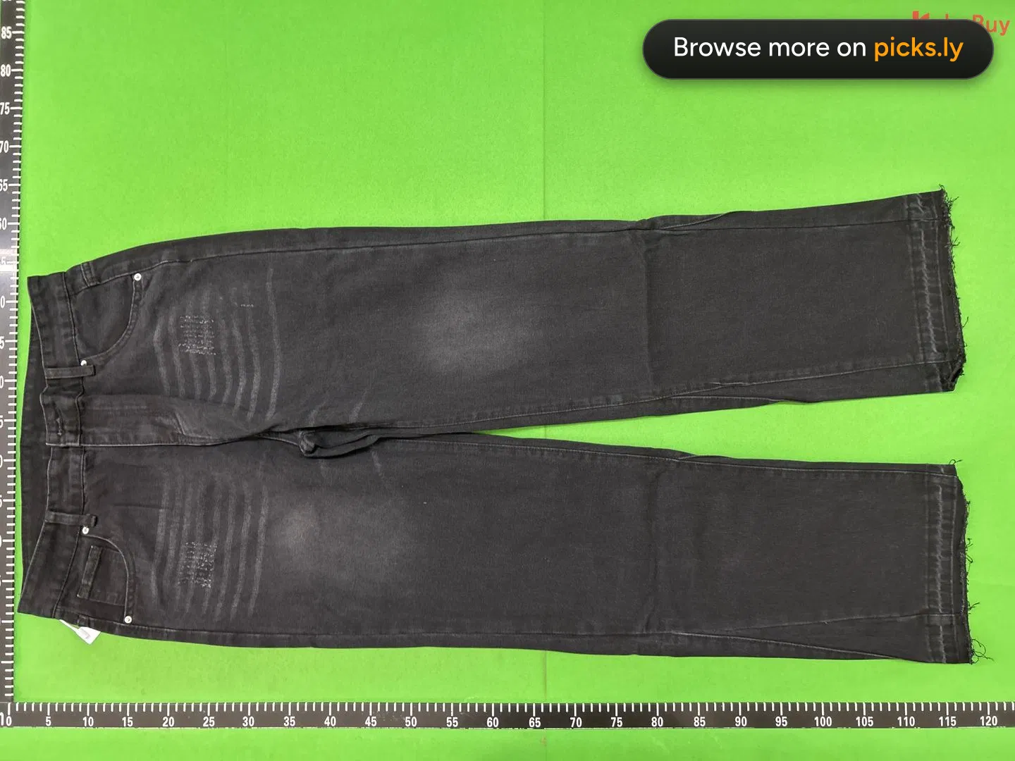Cross border American retro washed distressed denim jeans for men and women, hip-hop casual street style loose and micro flared pants QC photo 2