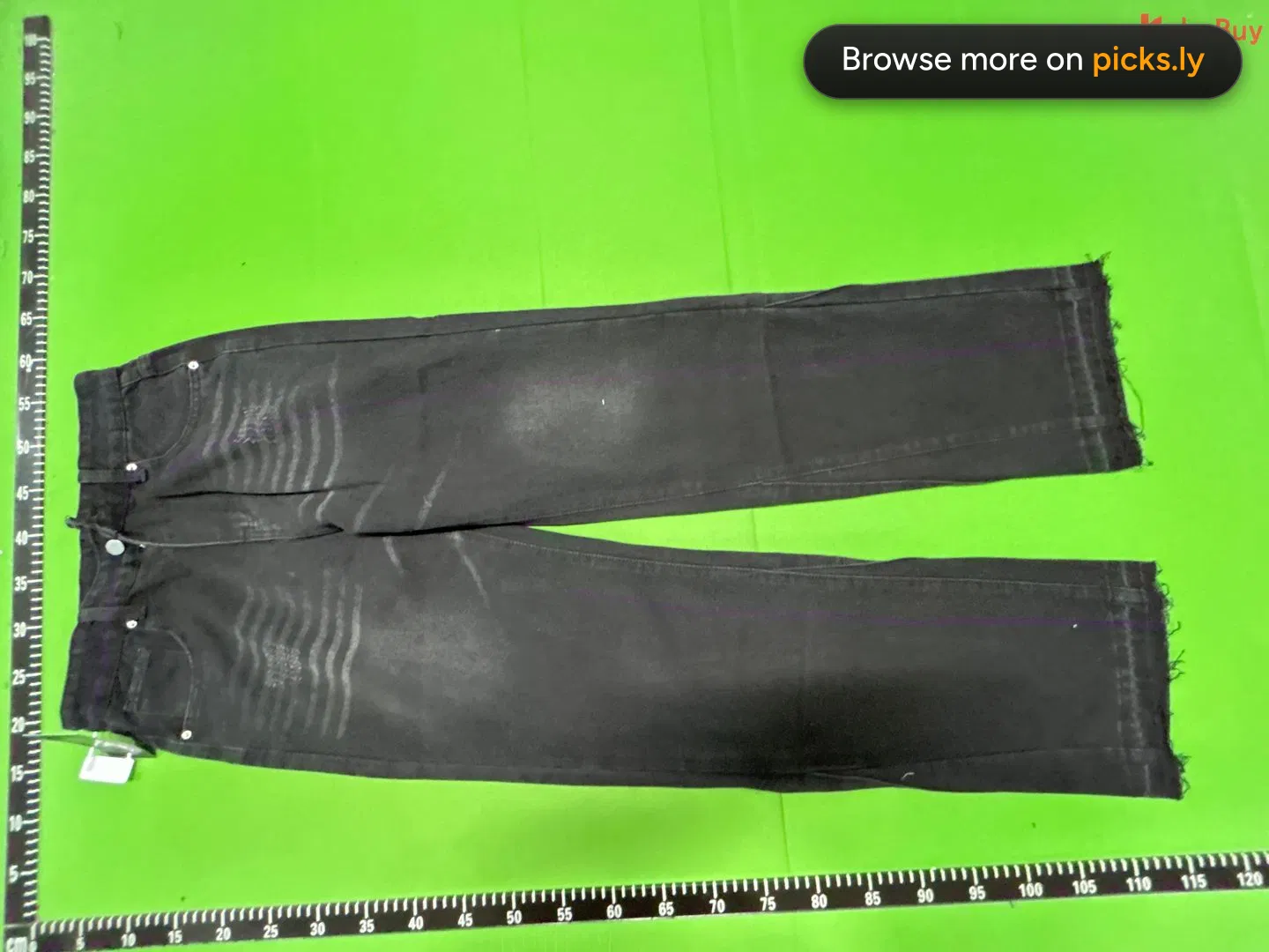 Cross border American retro washed distressed denim jeans for men and women, hip-hop casual street style loose and micro flared pants QC photo 4