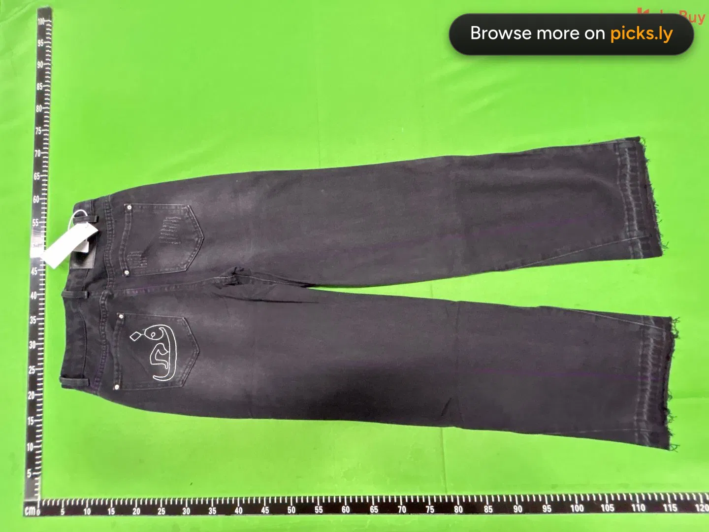 Cross border American retro washed distressed denim jeans for men and women, hip-hop casual street style loose and micro flared pants QC photo 3