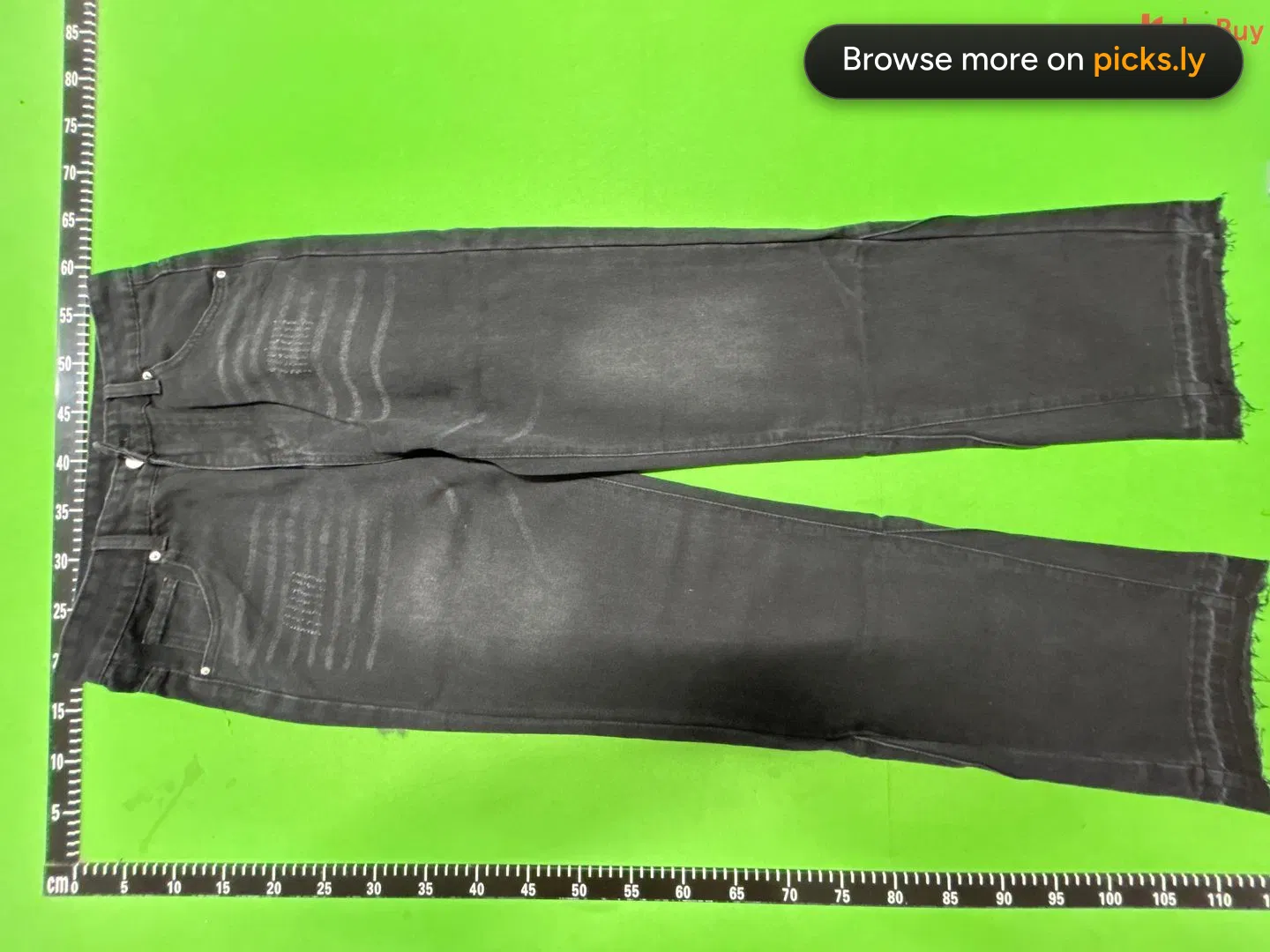Cross border American retro washed distressed denim jeans for men and women, hip-hop casual street style loose and micro flared pants QC photo 7