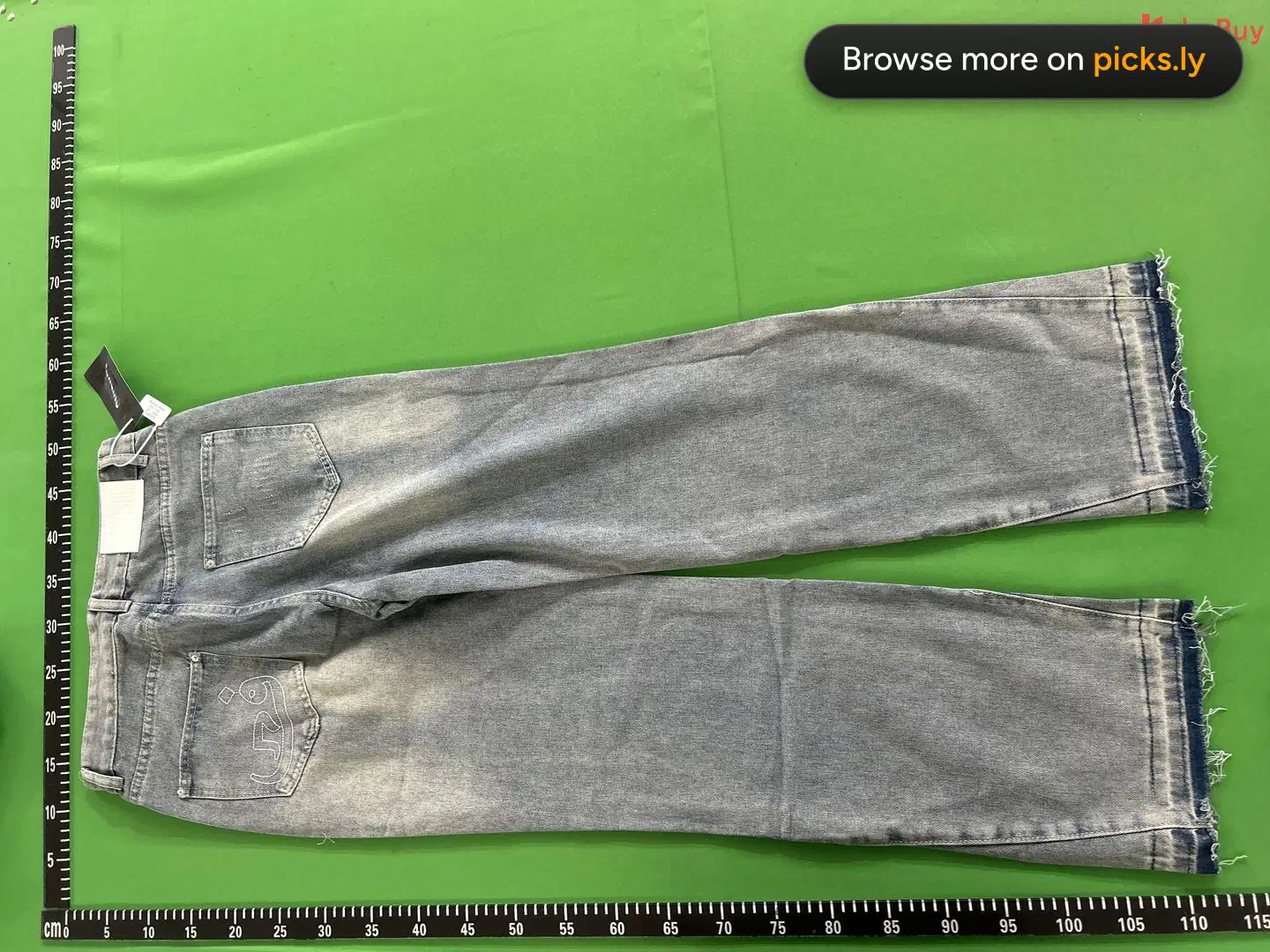 Cross border American retro washed distressed denim jeans for men and women, hip-hop casual street style loose and micro flared pants QC photo 8