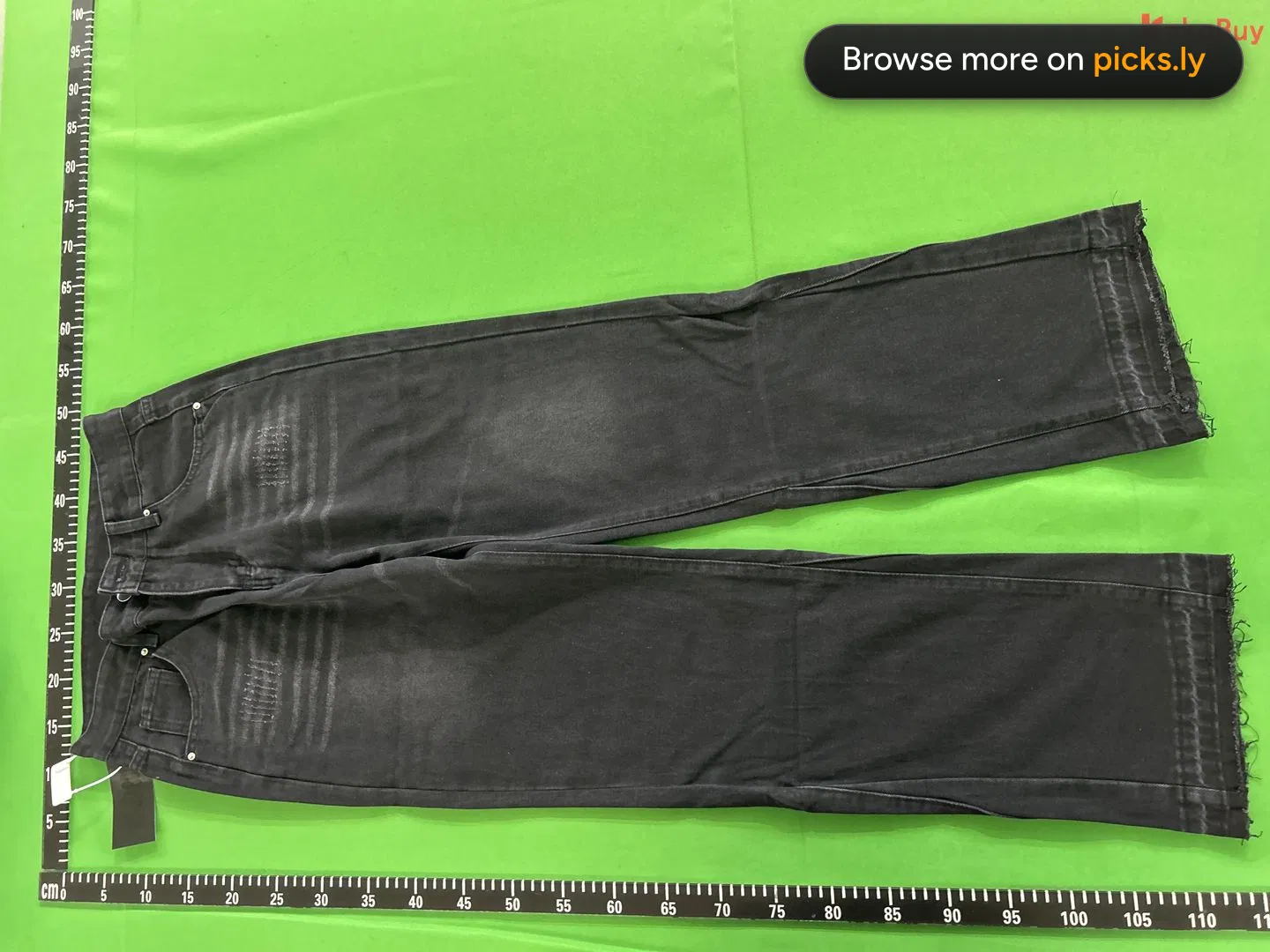 Cross border American retro washed distressed denim jeans for men and women, hip-hop casual street style loose and micro flared pants QC photo 3