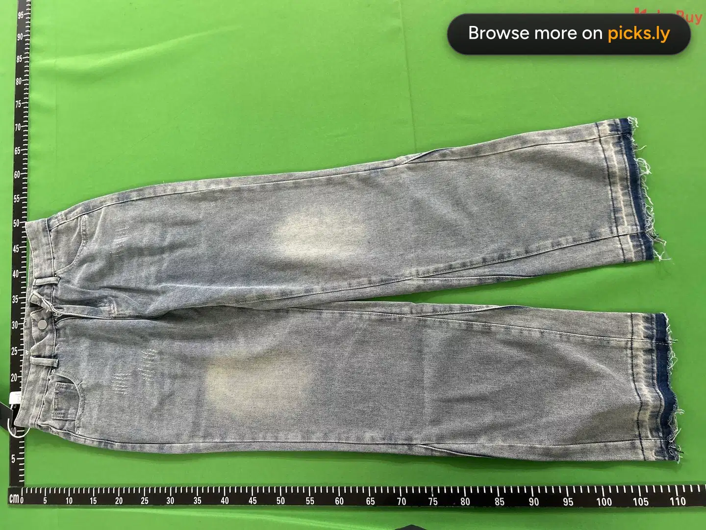 Cross border American retro washed distressed denim jeans for men and women, hip-hop casual street style loose and micro flared pants QC photo 6