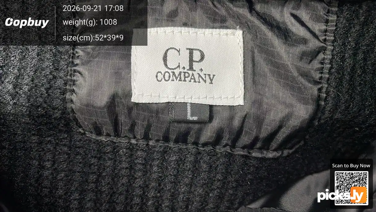C. P Cross border Company Black Transparent Lens Sleeve Bag Splicing Knitted Hooded Drawstring Clip Cotton Jacket Function QC photo 1