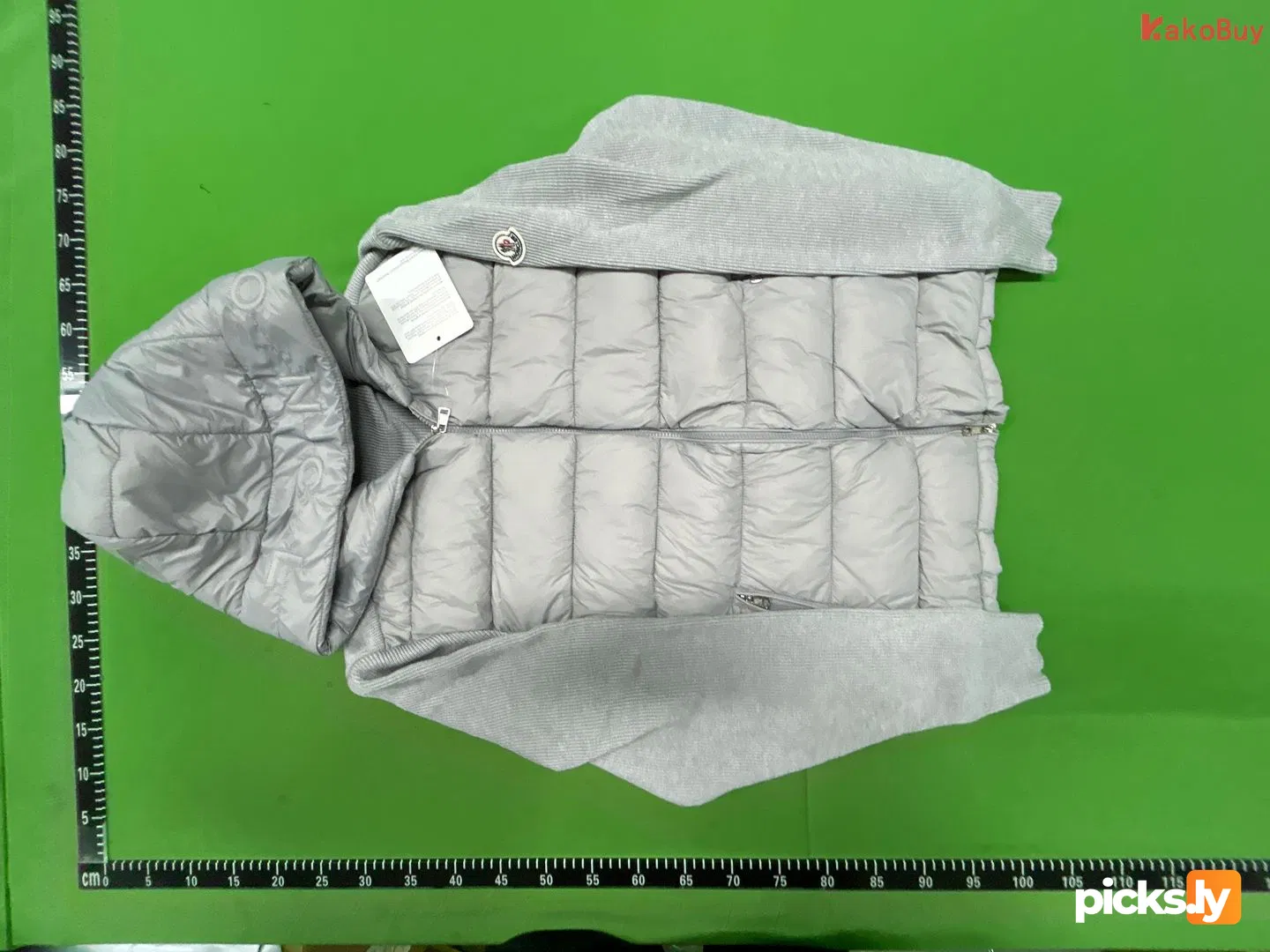 M家跨境Tricot连帽针织拼接轻薄棉服可调节连帽设计日常街头休闲 QC photo 2