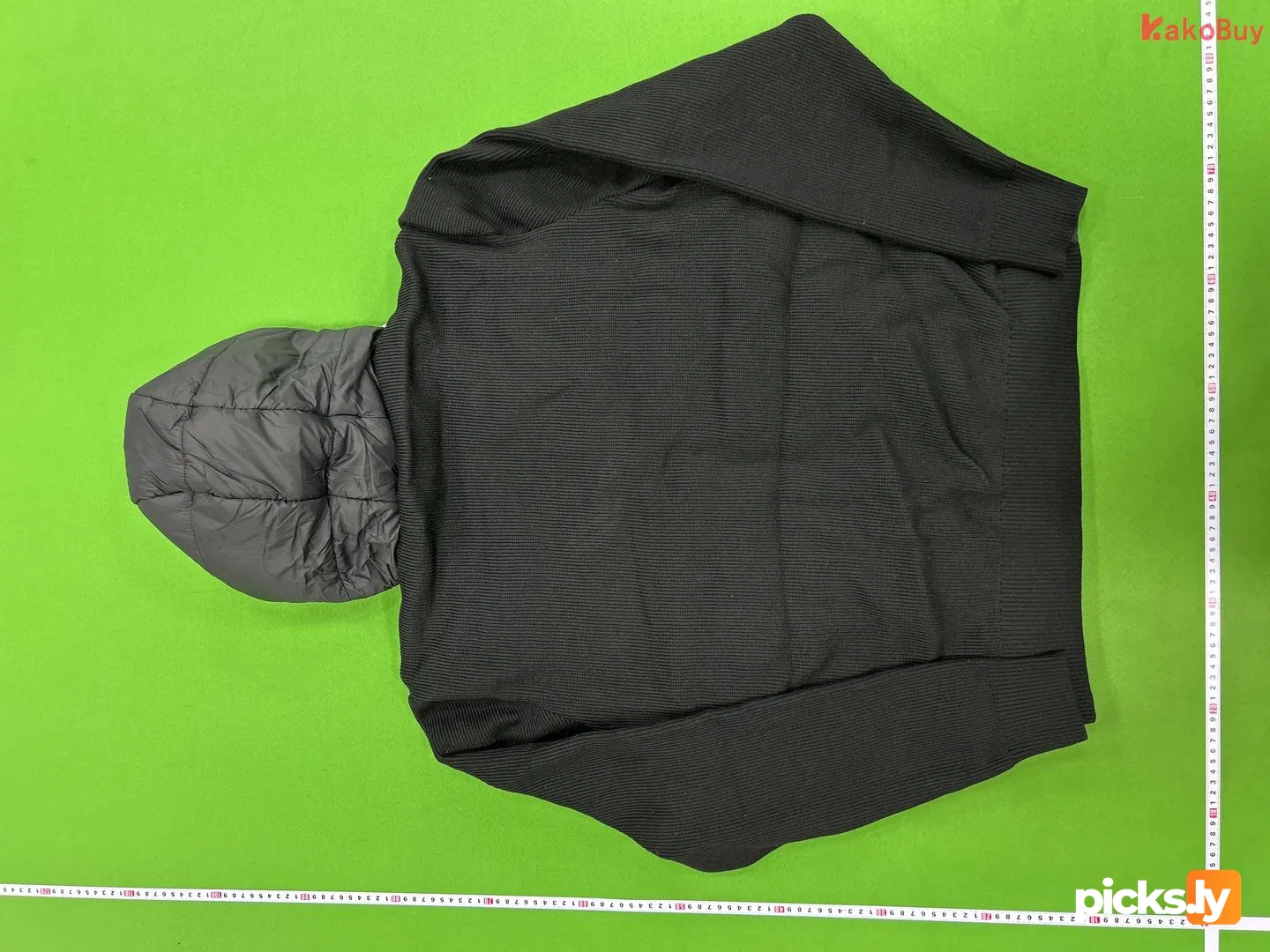 M家跨境Tricot连帽针织拼接轻薄棉服可调节连帽设计日常街头休闲 QC photo 4