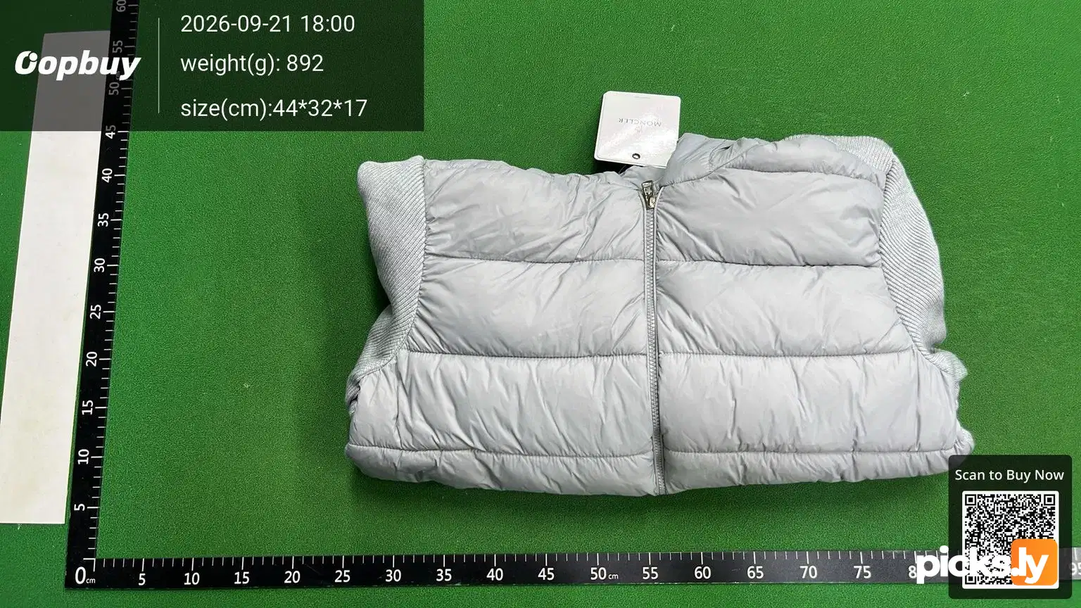 M家跨境Tricot连帽针织拼接轻薄棉服可调节连帽设计日常街头休闲 QC photo 4