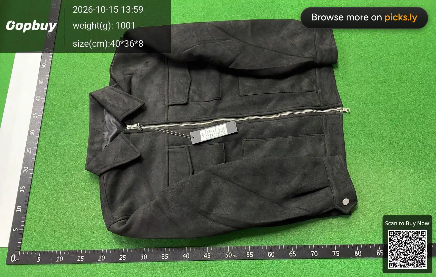 European and American high street ins trendy men's and women's jackets, deer fur velvet thick zipper large pocket jacket jacket jacket jacket jacket jacket QC photo 2