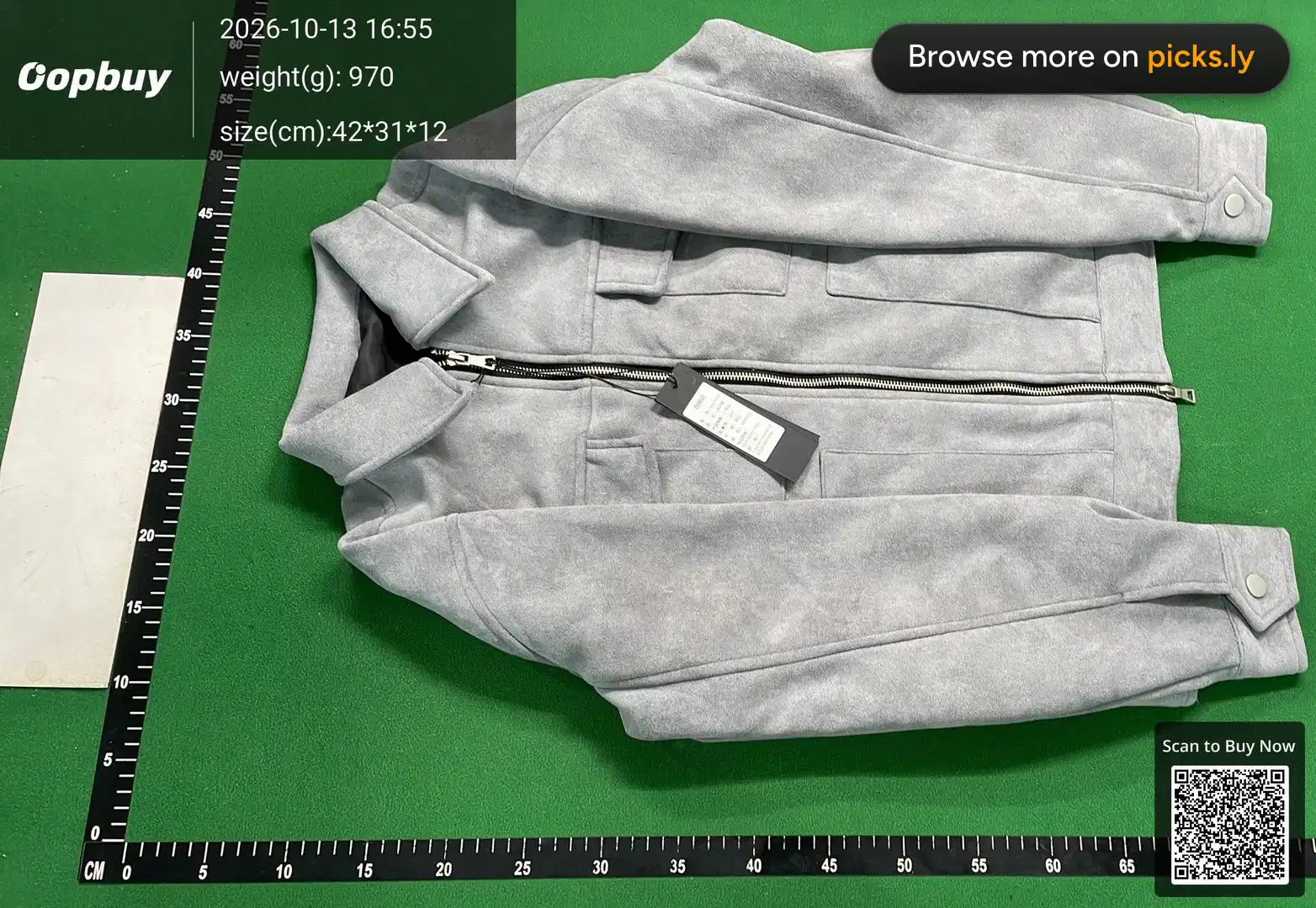 European and American high street ins trendy men's and women's jackets, deer fur velvet thick zipper large pocket jacket jacket jacket jacket jacket jacket QC photo 2