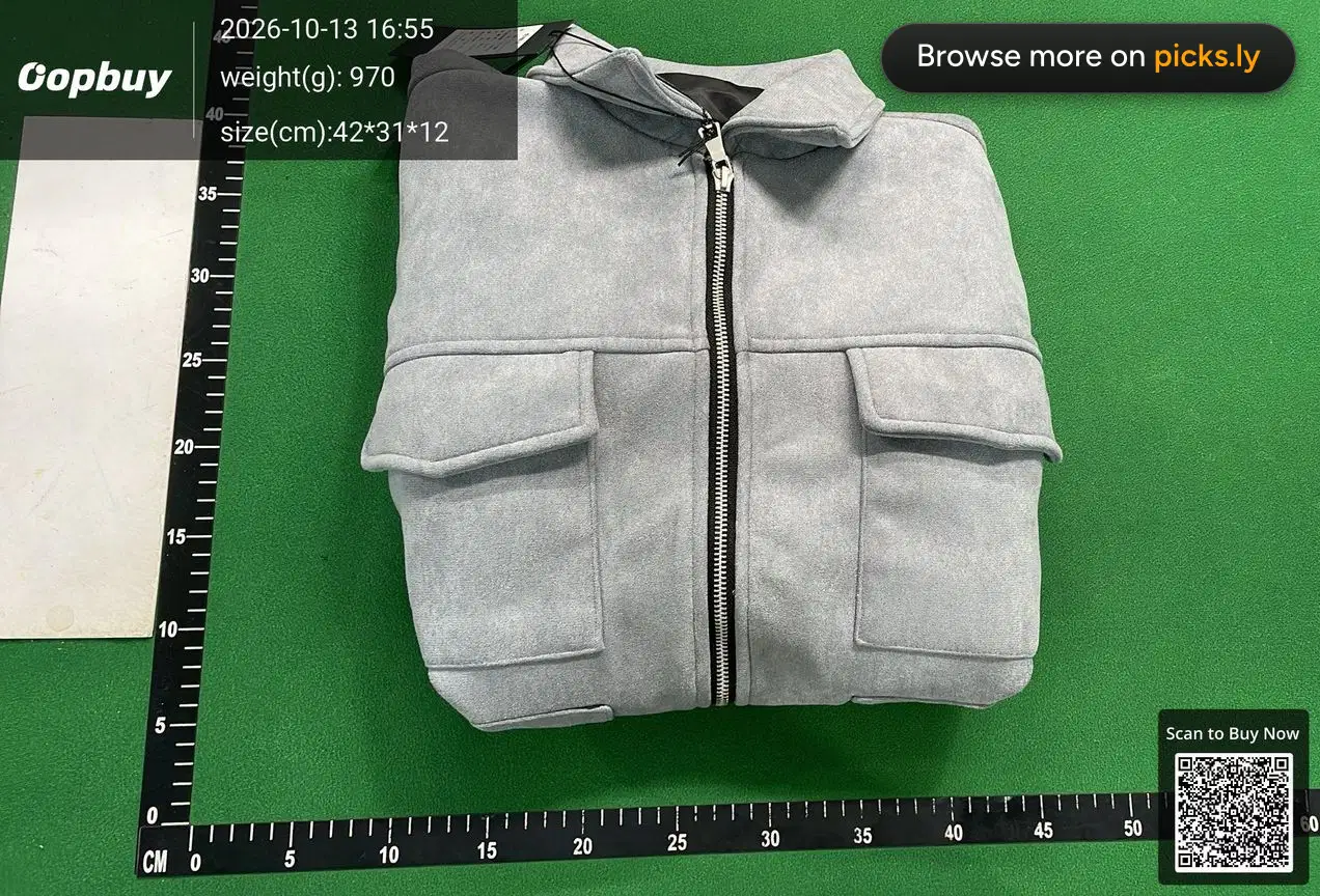 European and American high street ins trendy men's and women's jackets, deer fur velvet thick zipper large pocket jacket jacket jacket jacket jacket jacket QC photo 4