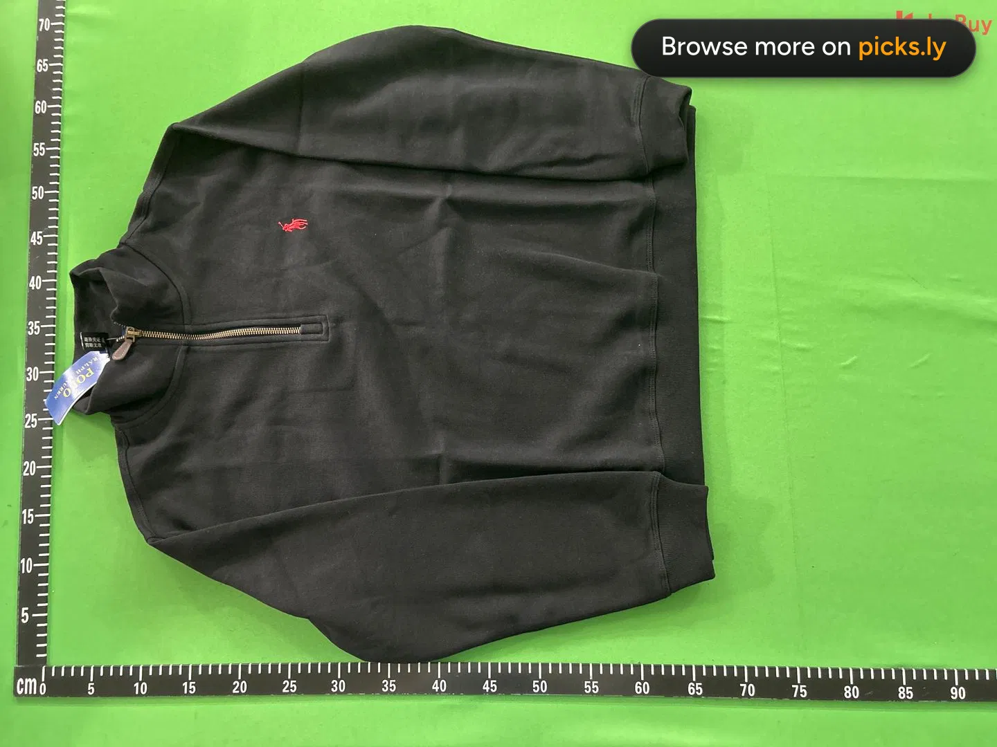 R Embroidered Little Horse Logo Flip Collar Long Sleeve Hoodie Men's Polo Shirt Couple Hoodie Women's Half Zipper Loose American Style QC photo 3