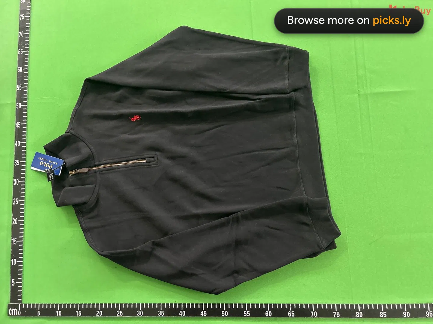 R Embroidered Little Horse Logo Flip Collar Long Sleeve Hoodie Men's Polo Shirt Couple Hoodie Women's Half Zipper Loose American Style QC photo 3