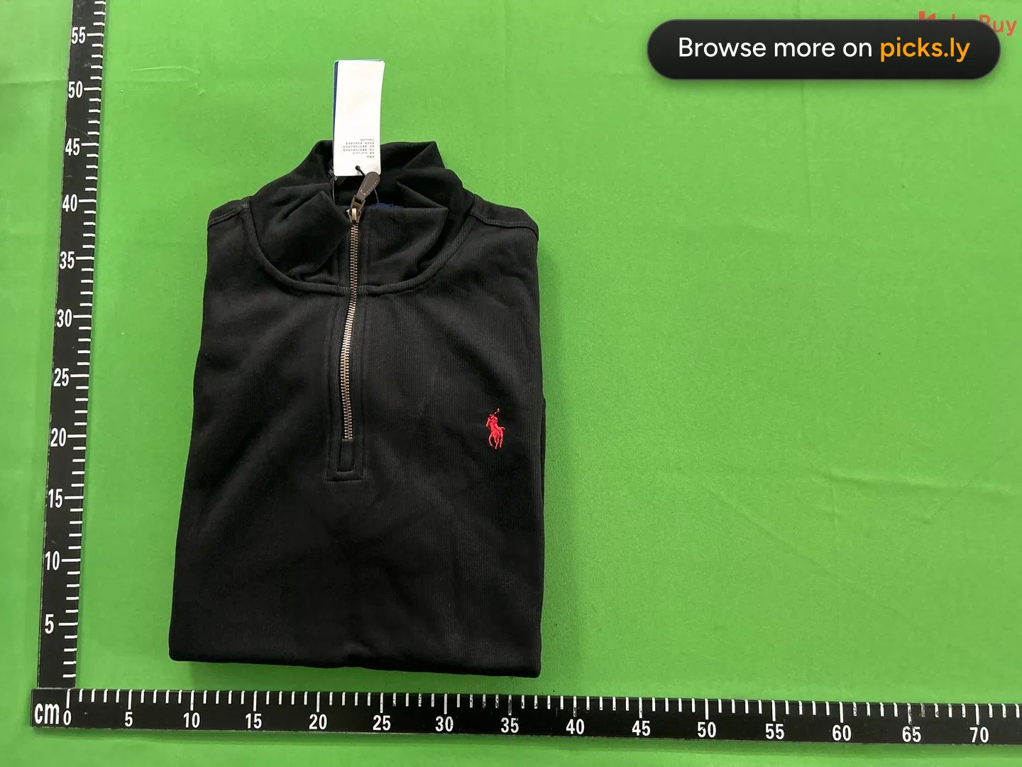 R Embroidered Little Horse Logo Flip Collar Long Sleeve Hoodie Men's Polo Shirt Couple Hoodie Women's Half Zipper Loose American Style QC photo 1