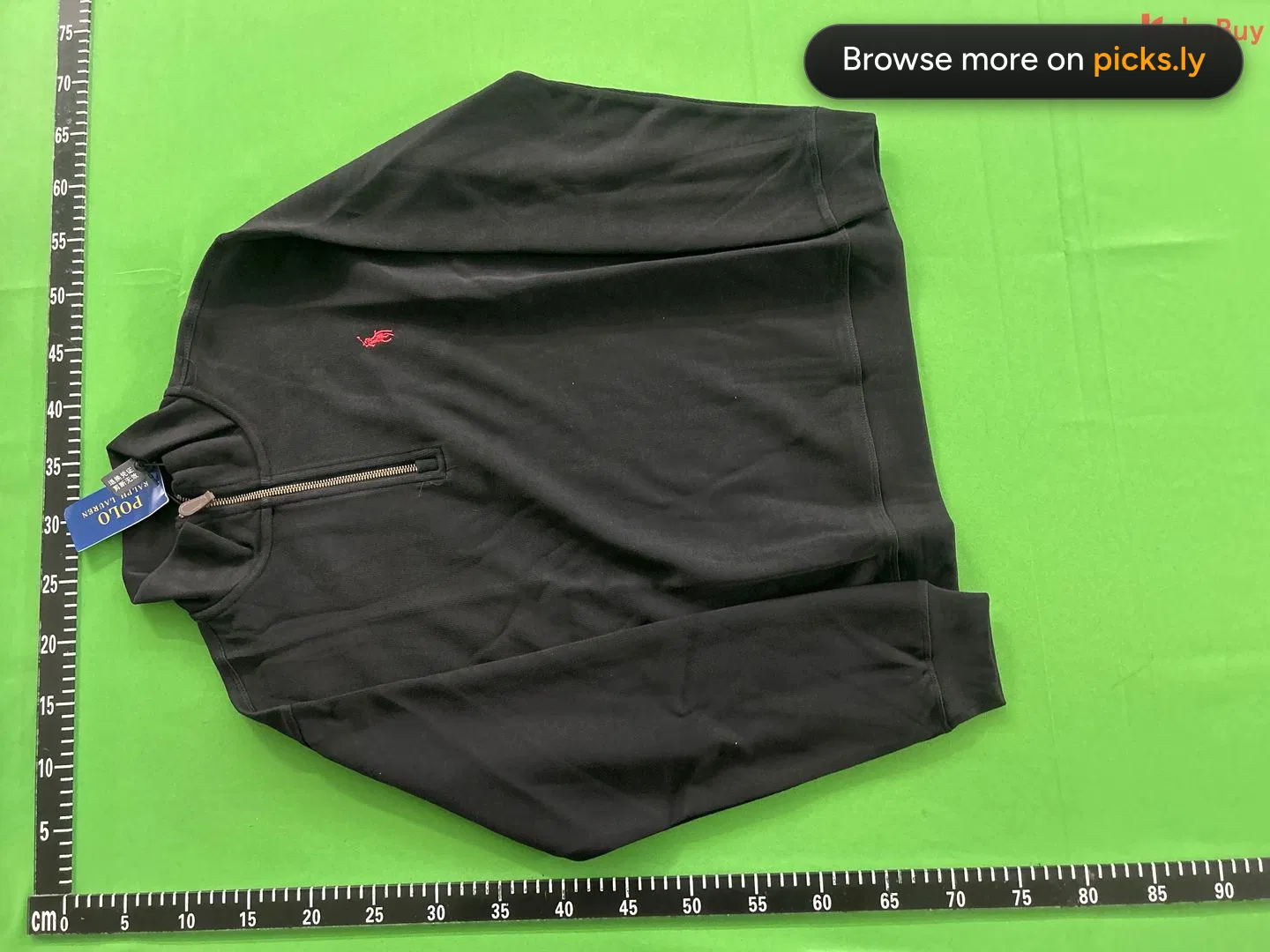 R Embroidered Little Horse Logo Flip Collar Long Sleeve Hoodie Men's Polo Shirt Couple Hoodie Women's Half Zipper Loose American Style QC photo 3