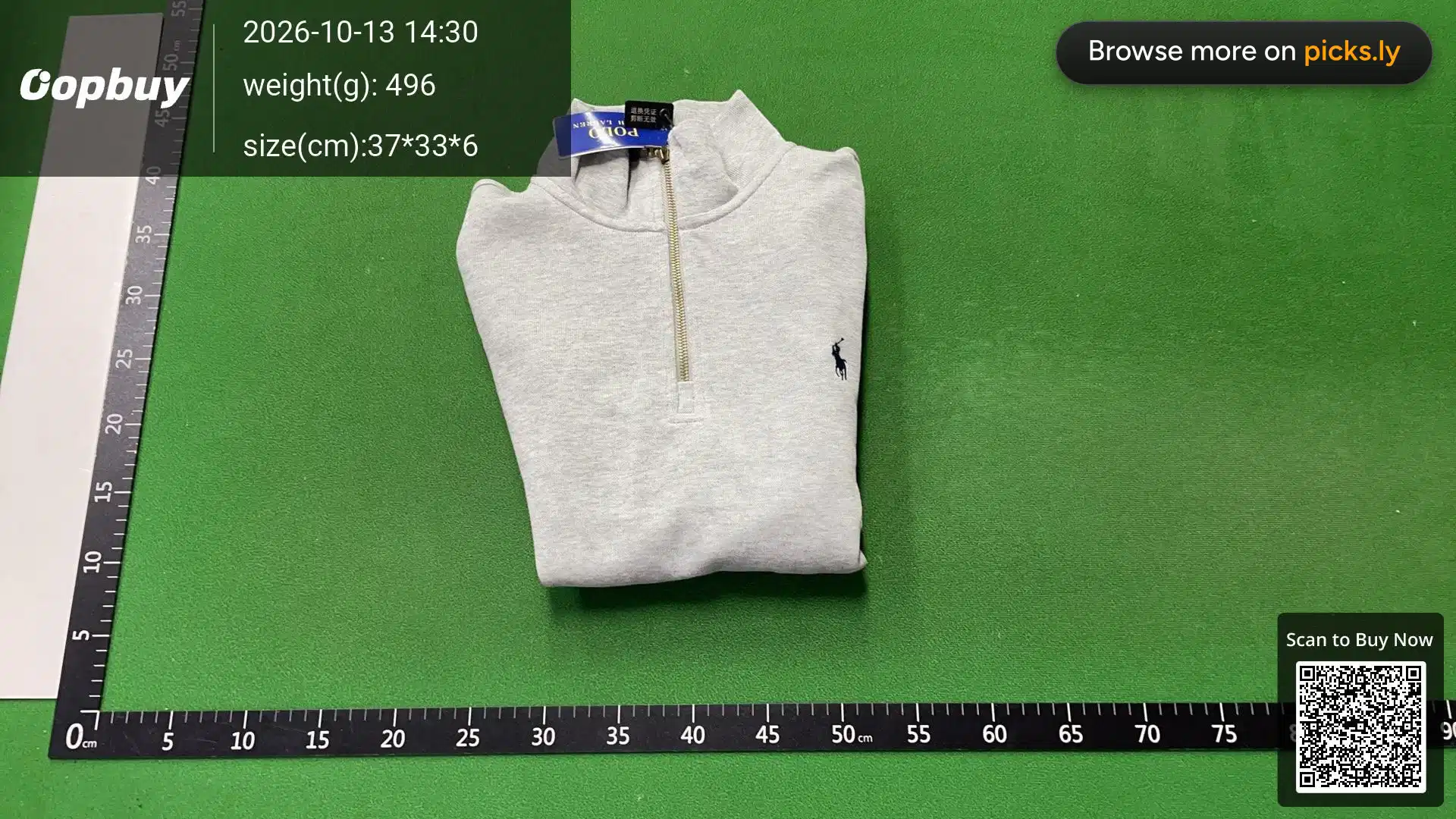 R Embroidered Little Horse Logo Flip Collar Long Sleeve Hoodie Men's Polo Shirt Couple Hoodie Women's Half Zipper Loose American Style QC photo 4