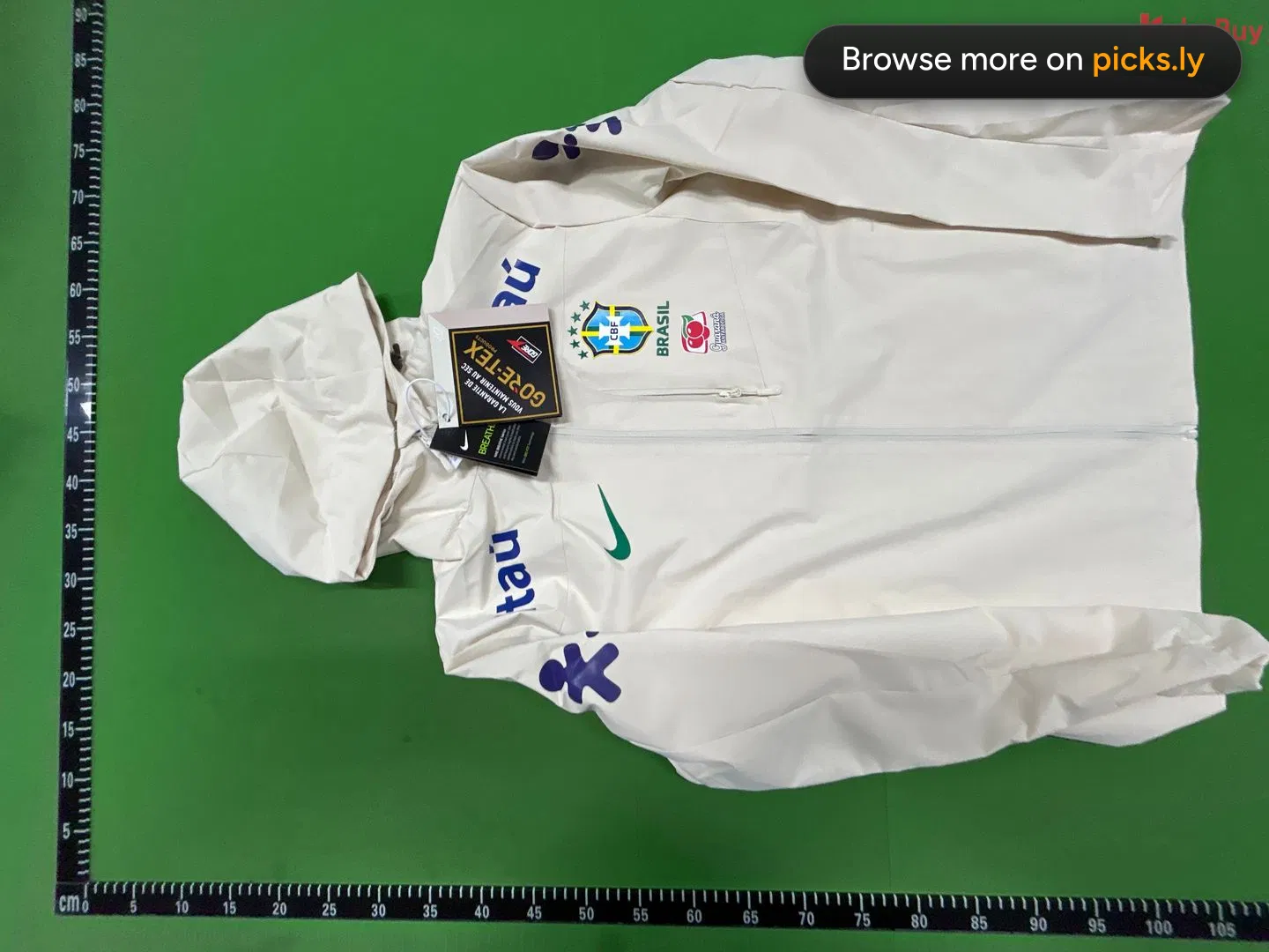 巴西LOGO足球冲锋衣棉服皇马巴萨切尔西男女风衣休闲薄款 QC photo 2