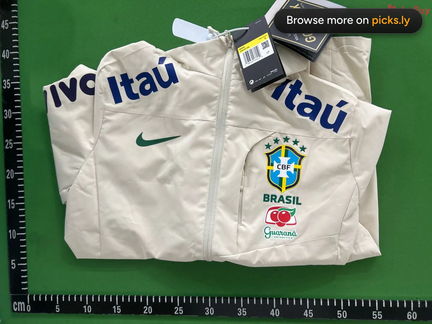 巴西LOGO足球冲锋衣棉服皇马巴萨切尔西男女风衣休闲薄款 QC photo 1