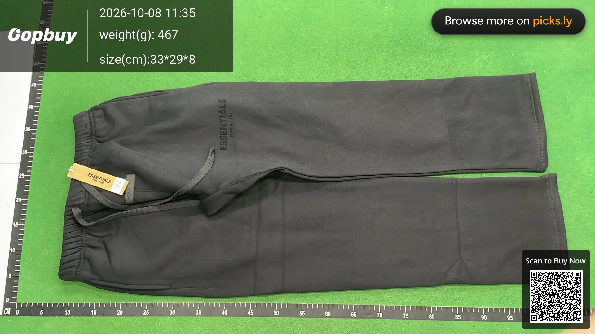 FOG Double Line ESSENTIALSZONE Male and Female Couple Trendy Brand Long Pants High Street Straight Tube Casual Sports Pants QC photo 2