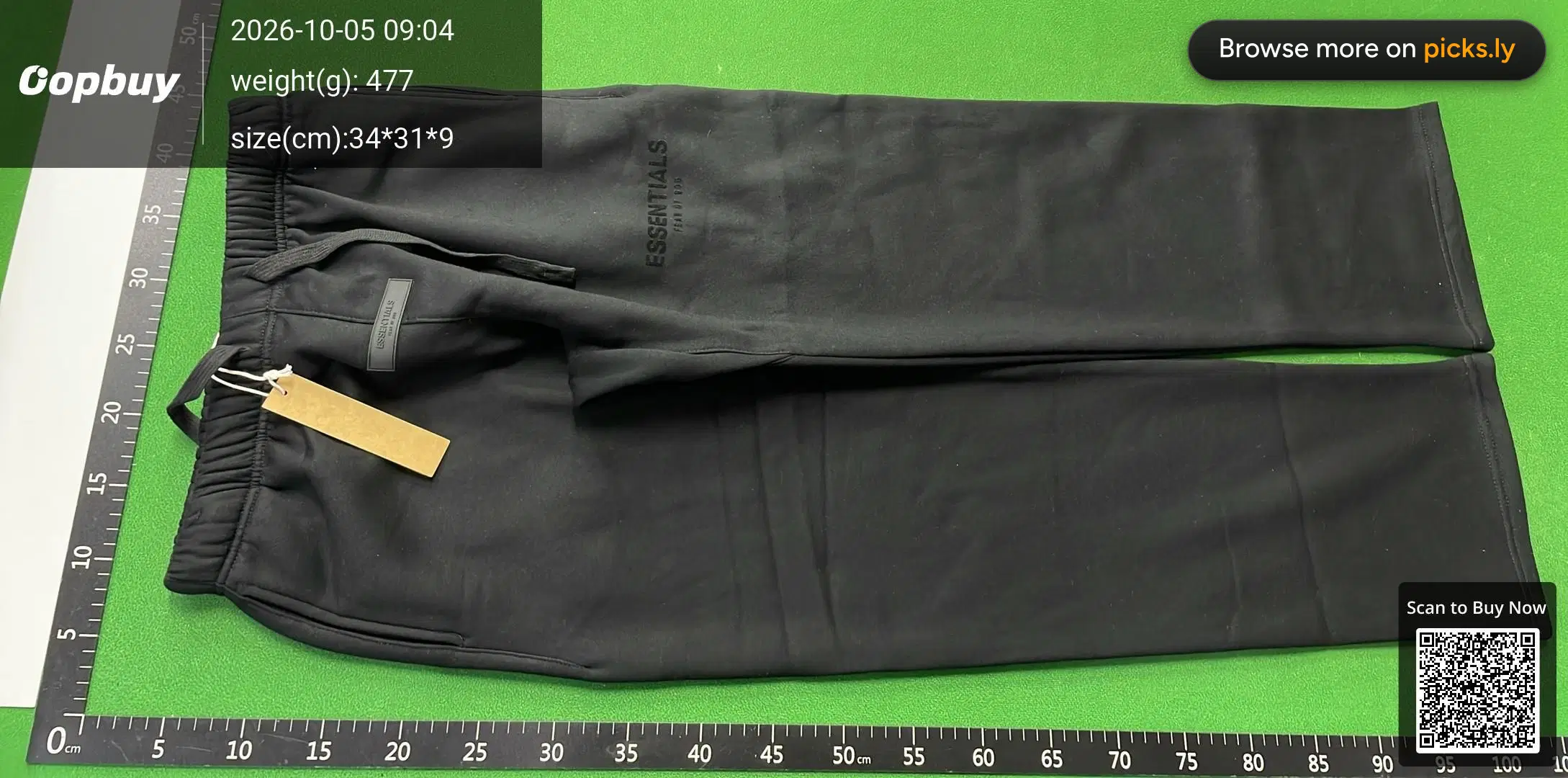 FOG Double Line ESSENTIALSZONE Male and Female Couple Trendy Brand Long Pants High Street Straight Tube Casual Sports Pants QC photo 1