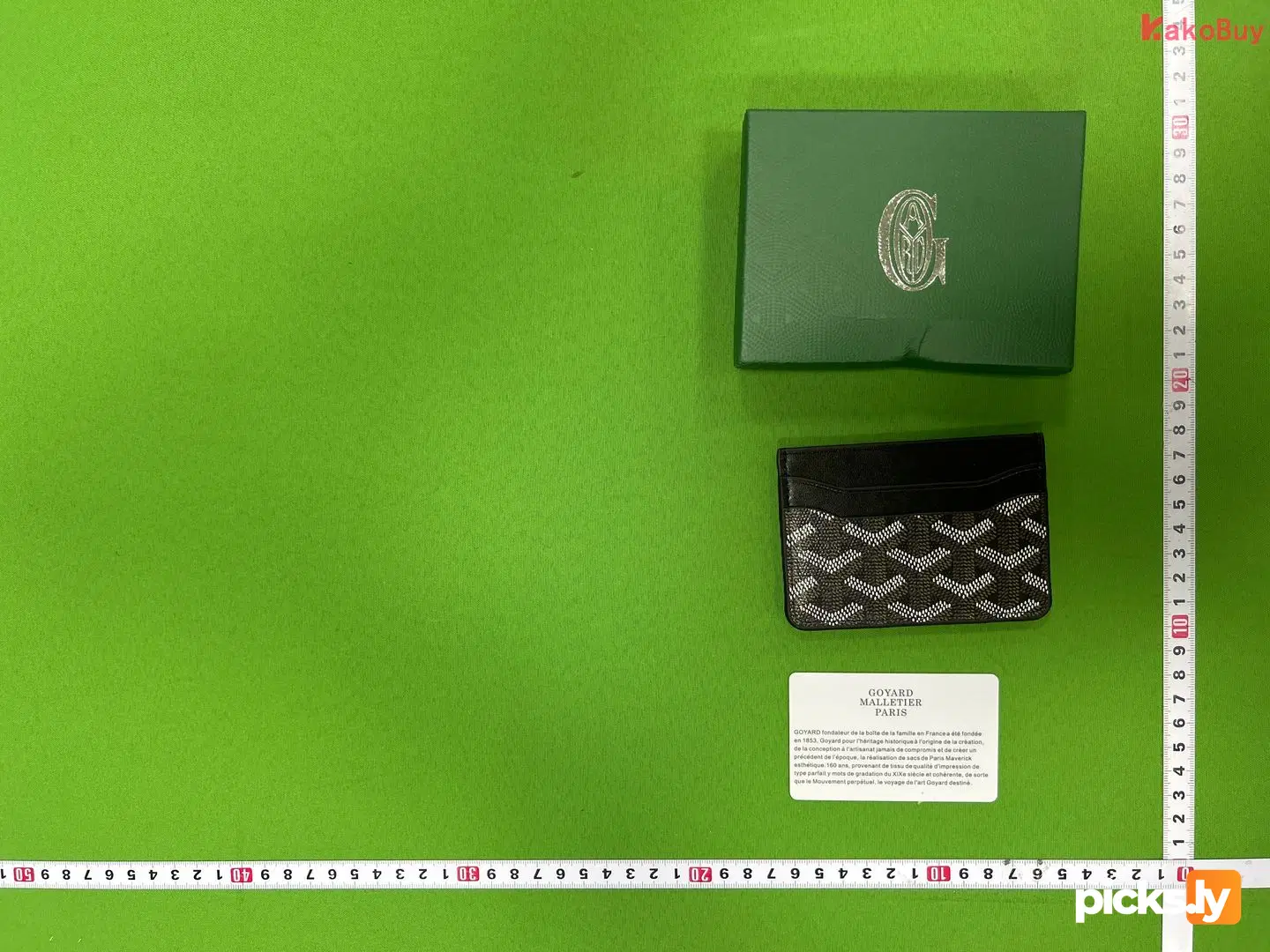 In stock new Goyard bag, men's and women's credit card bag, real pickup set, elegant German bag, card clip, Goya dog tooth card bag QC photo 1