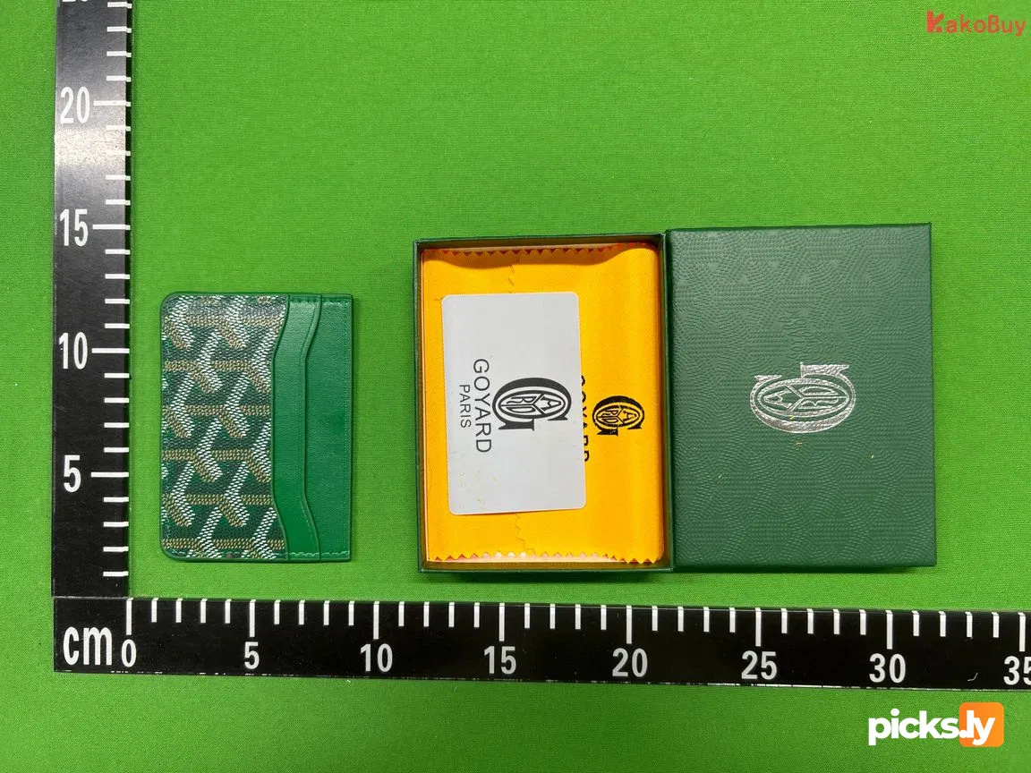 In stock new Goyard bag, men's and women's credit card bag, real pickup set, elegant German bag, card clip, Goya dog tooth card bag QC photo 1