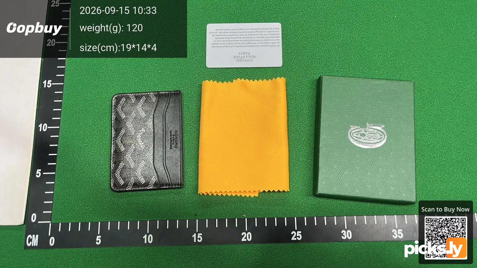 QC photo: In stock new Goyard bag, men's and women's credit card bag, real pickup set, elegant German bag, card clip, Goya dog tooth card bag