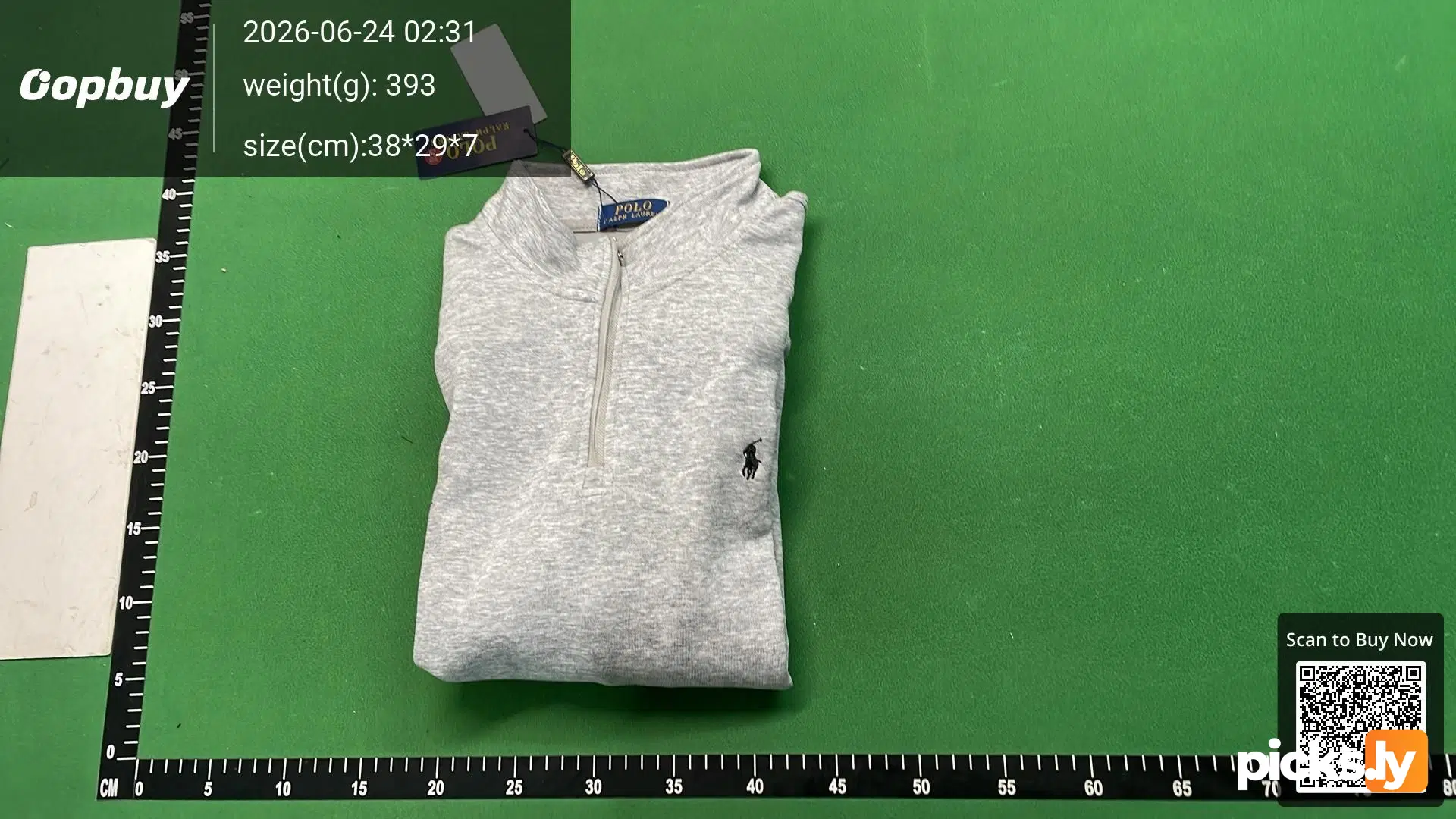 Ralph Lauren jacket, ponytail logo, half zipper pullover, stand up collar, long sleeved sweatshirt, cross-border jacket, men's style, autumn thick version QC photo 4