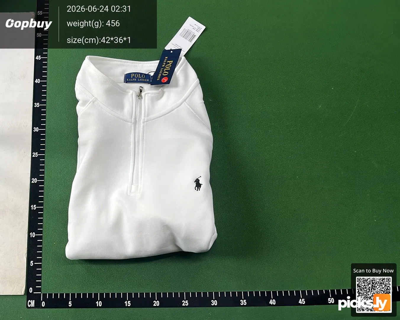 Ralph Lauren jacket, ponytail logo, half zipper pullover, stand up collar, long sleeved sweatshirt, cross-border jacket, men's style, autumn thick version QC photo 4