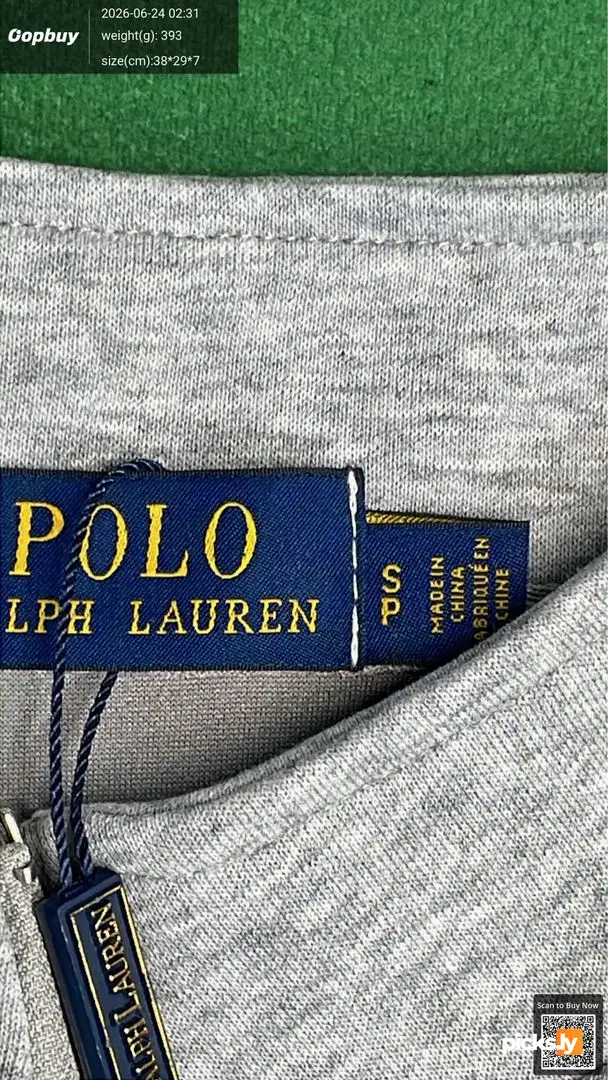 Ralph Lauren jacket, ponytail logo, half zipper pullover, stand up collar, long sleeved sweatshirt, cross-border jacket, men's style, autumn thick version QC photo 1