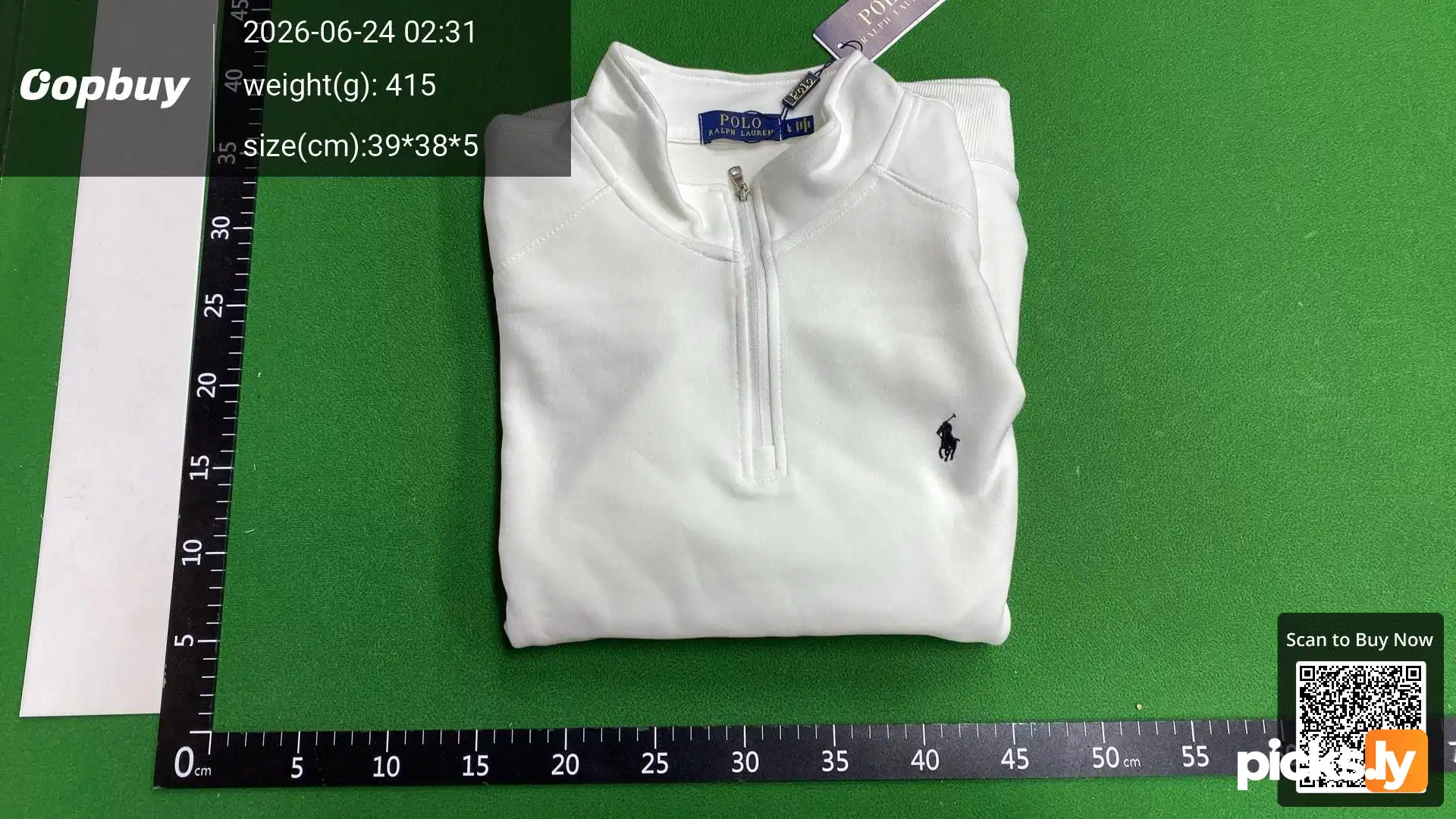 Ralph Lauren jacket, ponytail logo, half zipper pullover, stand up collar, long sleeved sweatshirt, cross-border jacket, men's style, autumn thick version QC photo 4