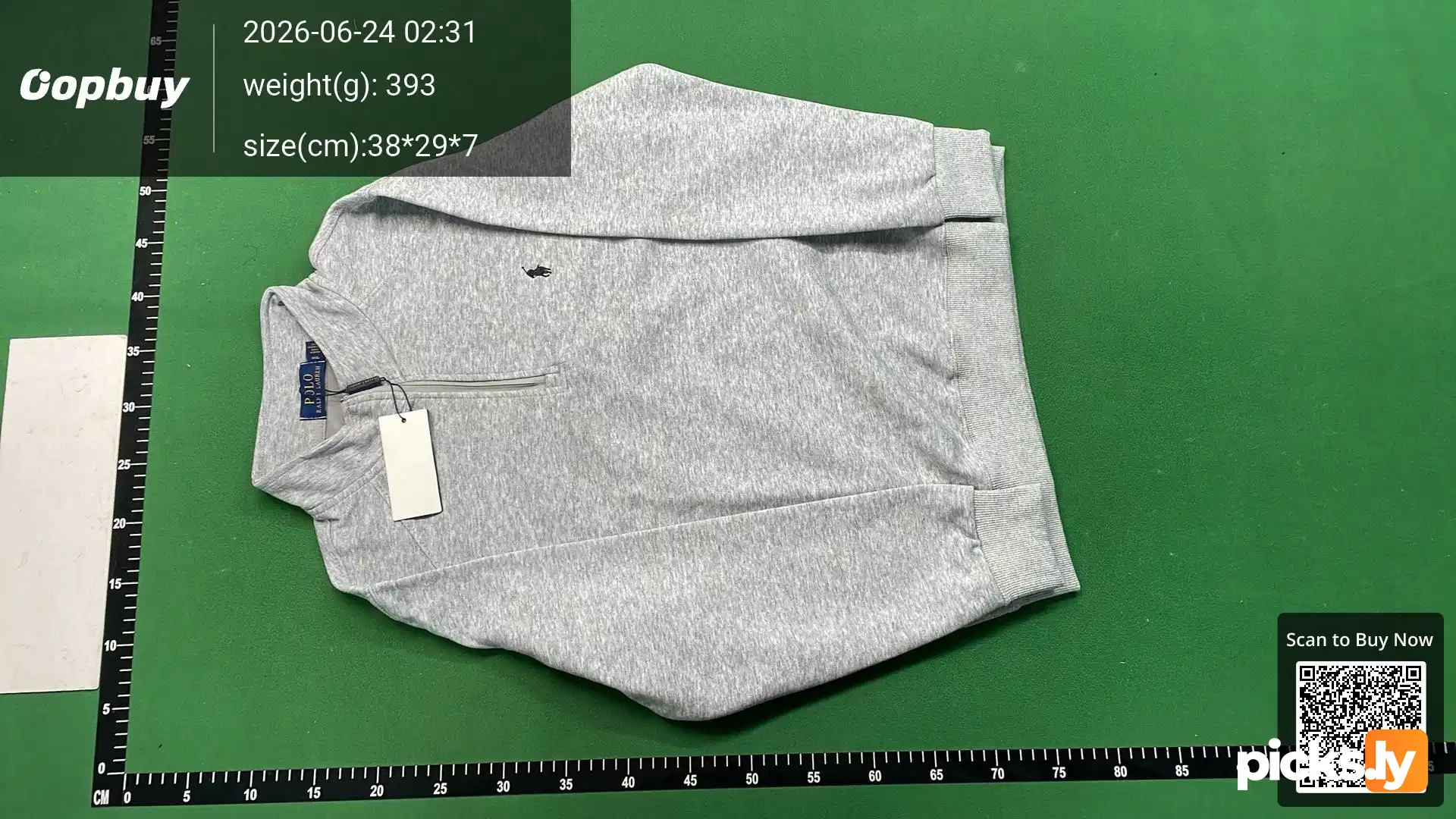 Ralph Lauren jacket, ponytail logo, half zipper pullover, stand up collar, long sleeved sweatshirt, cross-border jacket, men's style, autumn thick version QC photo 2