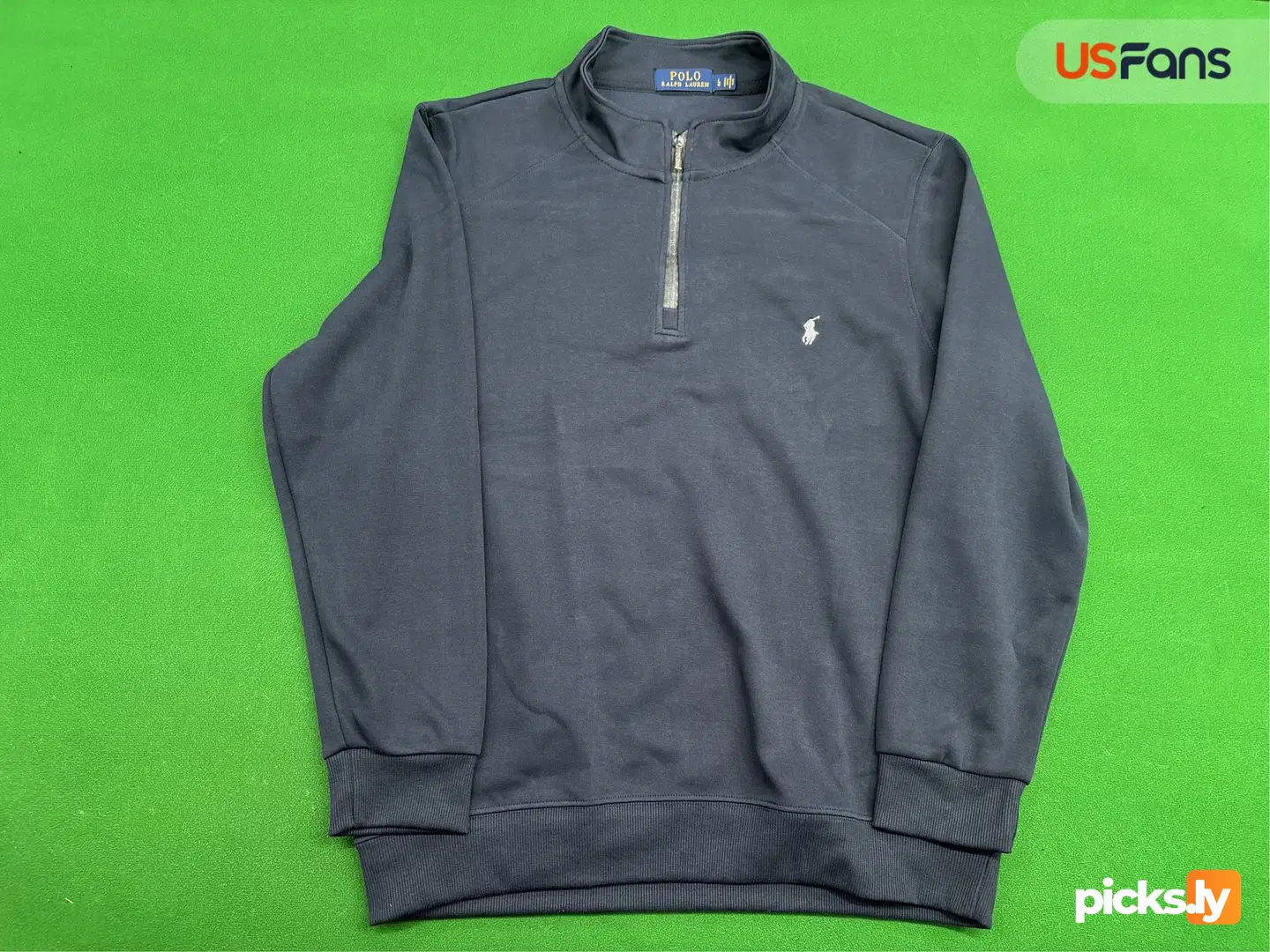 Ralph Lauren jacket, ponytail logo, half zipper pullover, stand up collar, long sleeved sweatshirt, cross-border jacket, men's style, autumn thick version QC photo 2