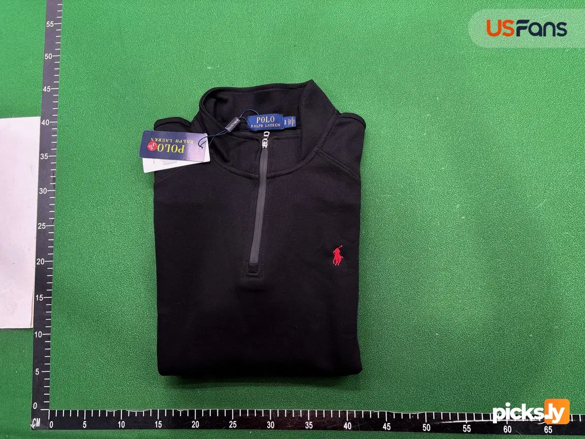 Ralph Lauren jacket, ponytail logo, half zipper pullover, stand up collar, long sleeved sweatshirt, cross-border jacket, men's style, autumn thick version QC photo 4