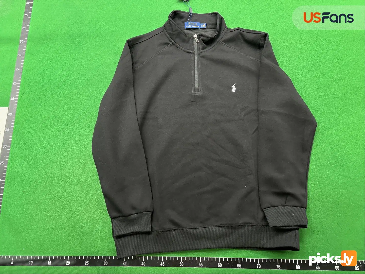 Ralph Lauren jacket, ponytail logo, half zipper pullover, stand up collar, long sleeved sweatshirt, cross-border jacket, men's style, autumn thick version QC photo 2