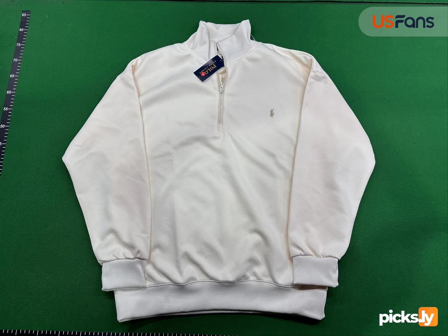 Ralph Lauren jacket, ponytail logo, half zipper pullover, stand up collar, long sleeved sweatshirt, cross-border jacket, men's style, autumn thick version QC photo 2