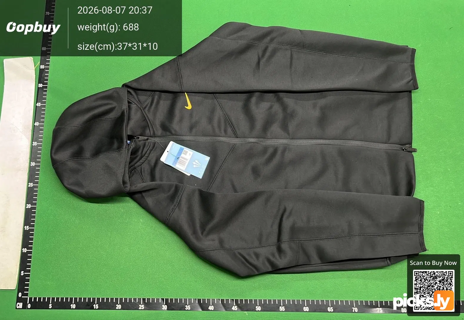 NIKE x NOCTA 联名款 亚版 连帽开衫卫衣 Tech Fleece 品牌Logo印花运动拉链连帽运动休闲外套 QC photo 2